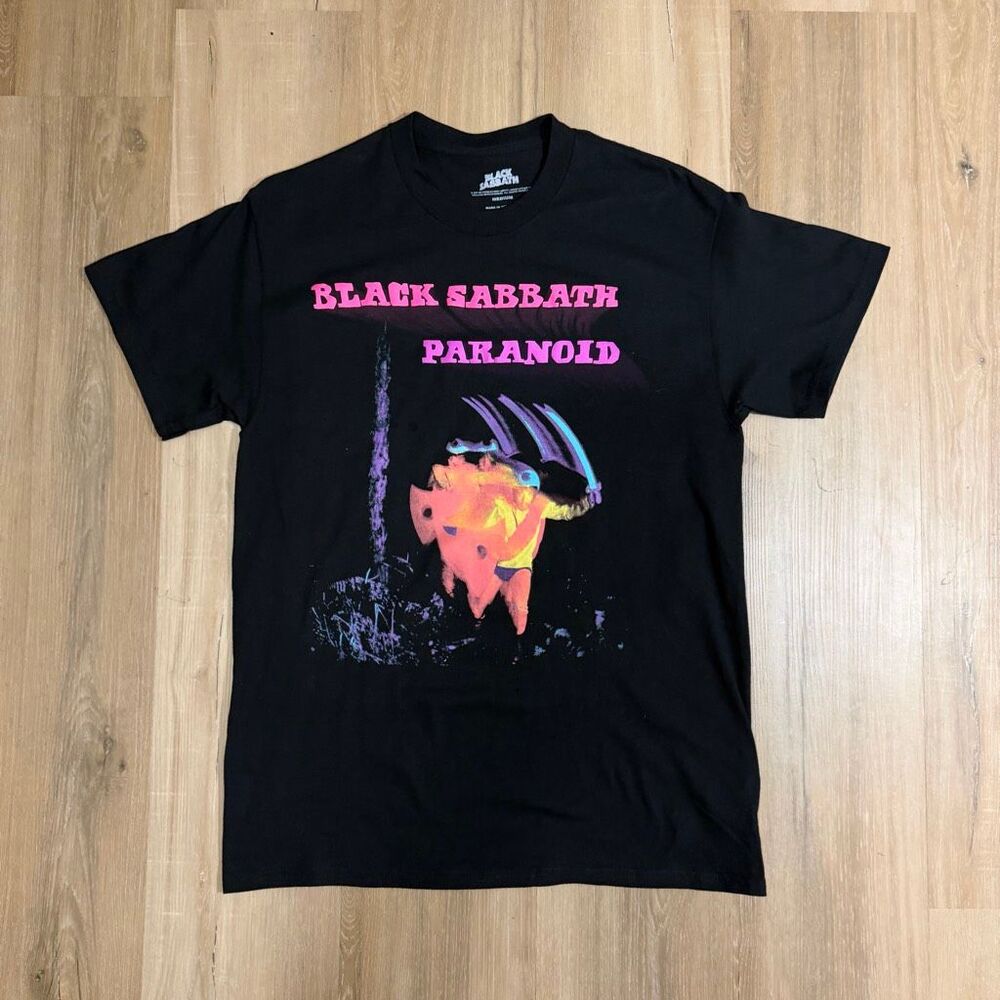 Black Sabbath Paranoid Motion Trails Shirt Black Sz M Ozzy Osborne Heavy Metal